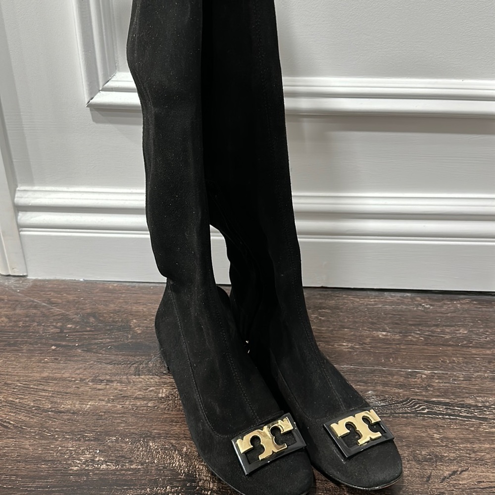 Tory Burch Over the Knee Suede Boot Sz 6